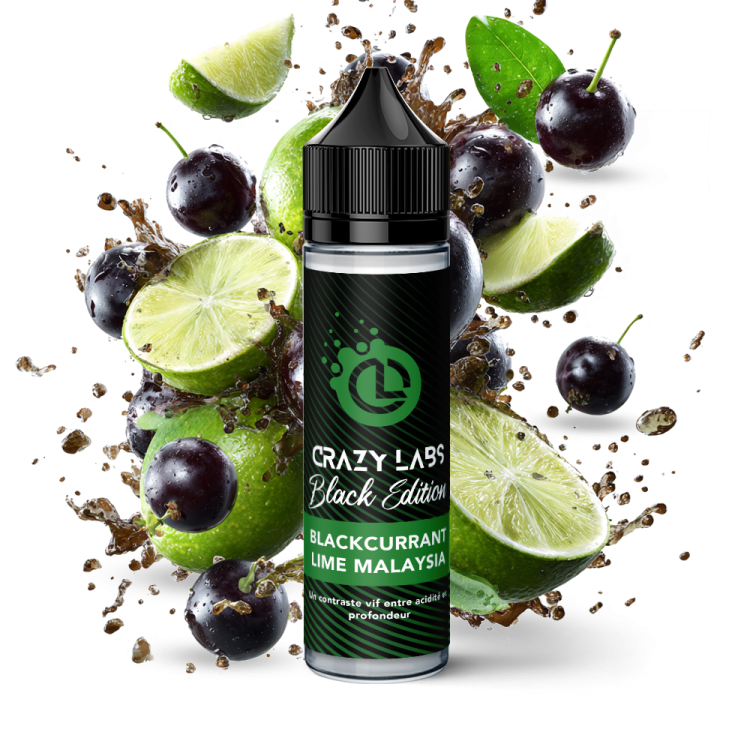 BLACKCURRANT LIME MALAYSIA - 50ML - CRAZY LABS BLACK EDITION