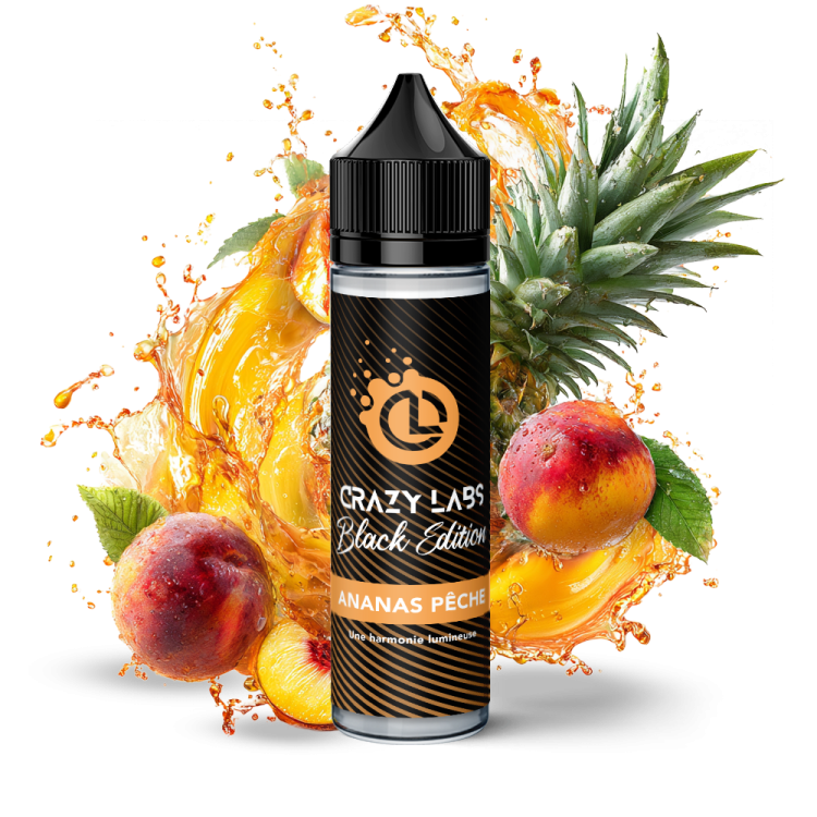 ANANAS PÊCHE - 50ML - CRAZY LABS BLACK EDITION