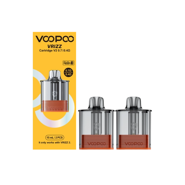 CARTOUCHES VRIZZ V2 DUAL MESH 0.7-0.4Ω 15ML (2PCS) - VOOPOO