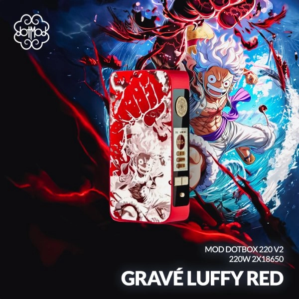 MOD DOTBOX 220 V2 220W 2X18650 GRAVÉ LUFFY - DOTMOD