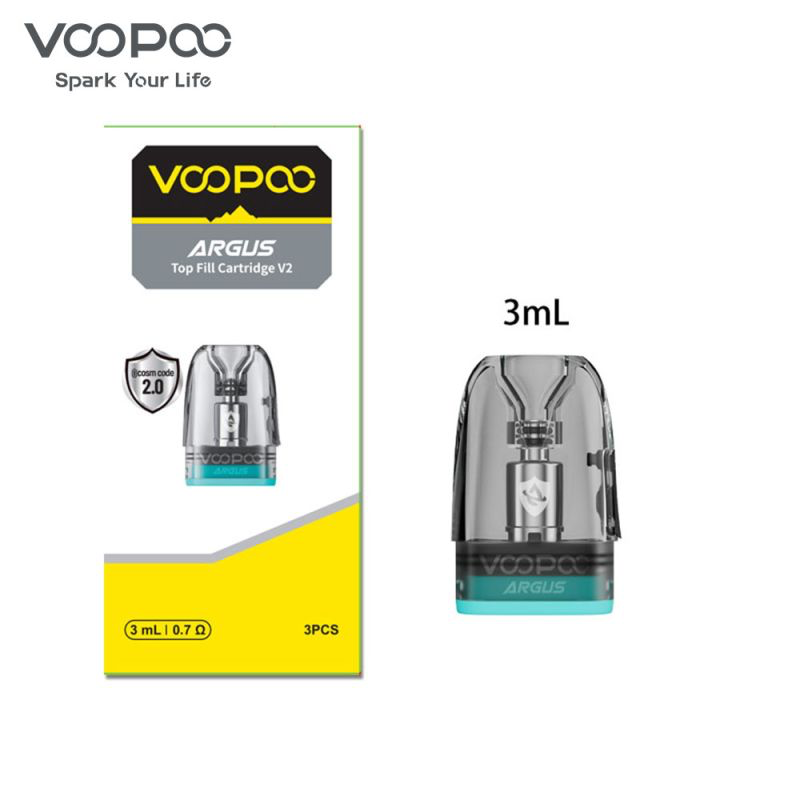 PACK DE 3 CARTOUCHES 3ML TOP FILL ARGUS POD V2 VOOPOO (0,4 Ohm)