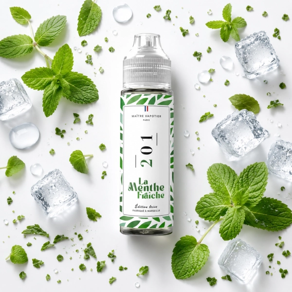 N°201 LA MENTHE FRAÎCHE 0MG 50ML - MAÎTRE VAPOTIER