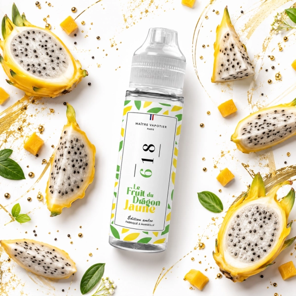 N°618 FRUIT DU DRAGON JAUNE 0MG 50ML - MAÎTRE VAPOTIER