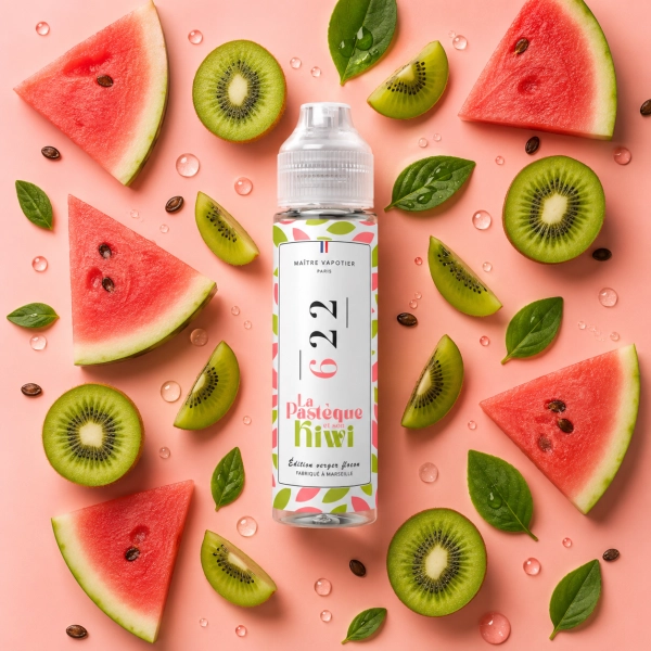 N°622 LA PASTÈQUE ET SON KIWI 0MG 50ML - MAÎTRE VAPOTIER