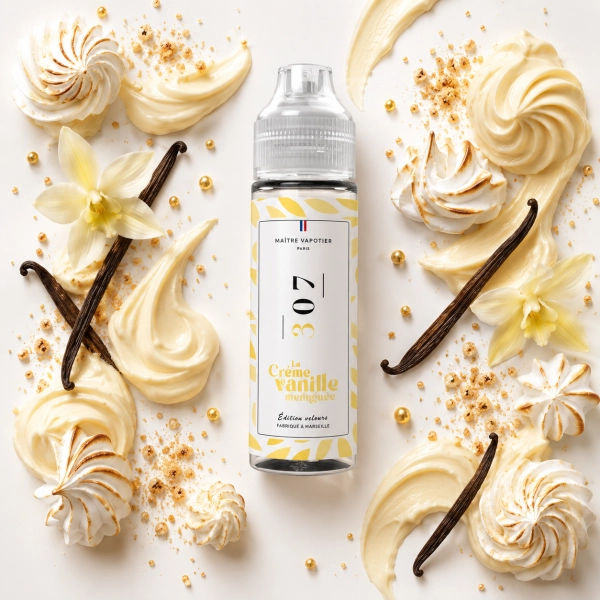 N°307 LA CRÈME VANILLE MERINGUÉE 0MG 50ML - MAÎTRE VAPOTIER