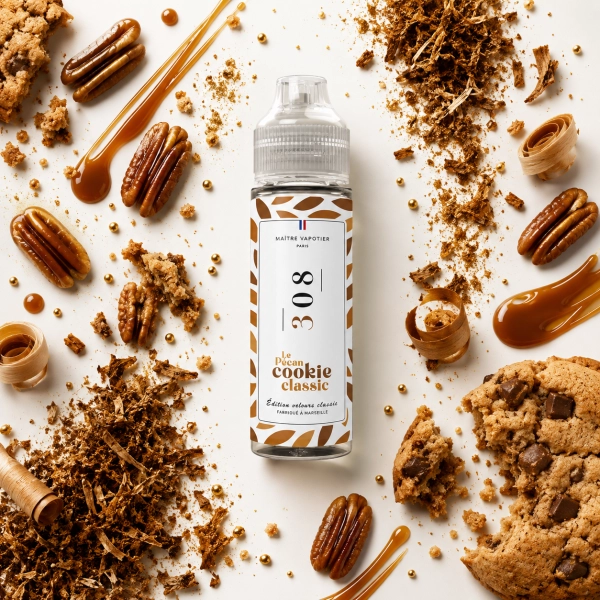 N°308 LE PECAN COOKIE CLASSIC 0MG 50ML - MAÎTRE VAPOTIER