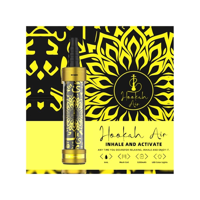 E-CHICHA PORTABLE HOOKAH AIR 6ML 3200MAH ORIENTAL GOLD - FUMYTECH