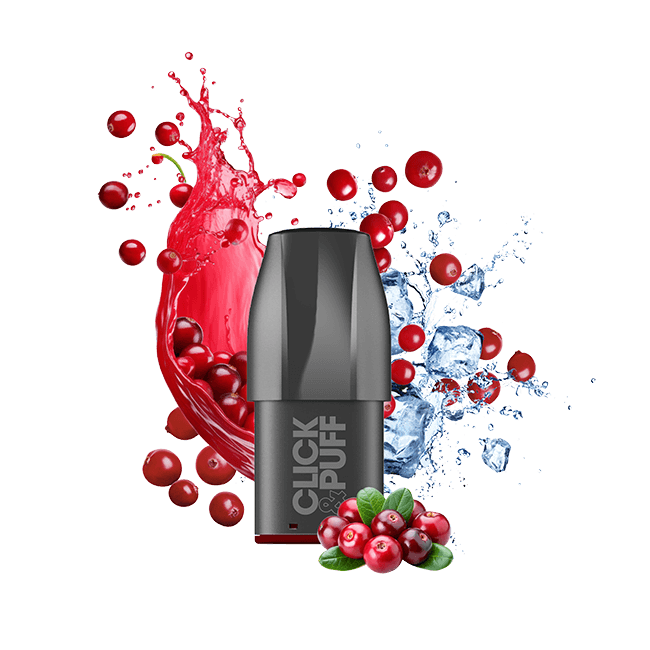 CLICK & PUFF – POD – CRANBERRY  (omg)