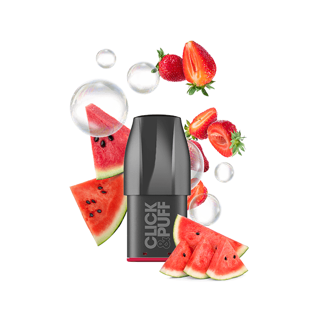 CLICK & PUFF – POD – PASTÈQUE FRAISE BUBBLE (omg)
