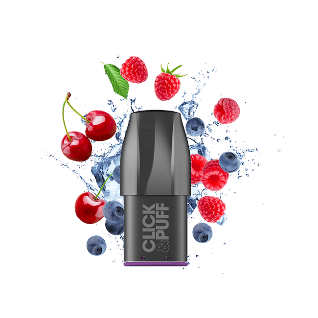 CLICK & PUFF – POD – MYRTILLE FRAMBOISE CERISE (omg)