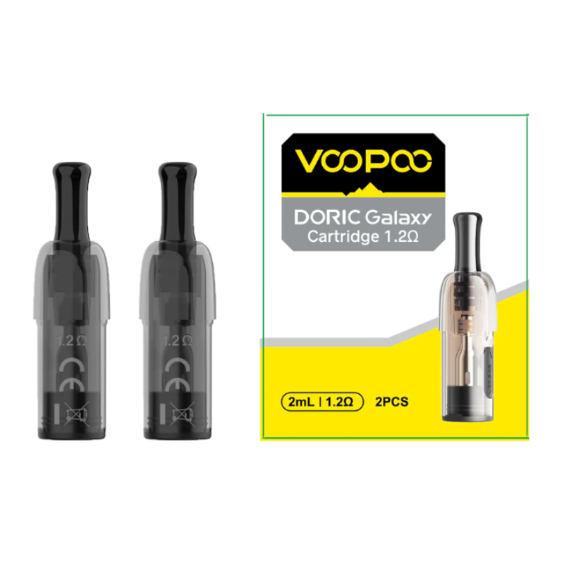 PACK DE 2 CARTOUCHES 2ML DORIC GALAXY VOOPOO (1,2 Ohm)