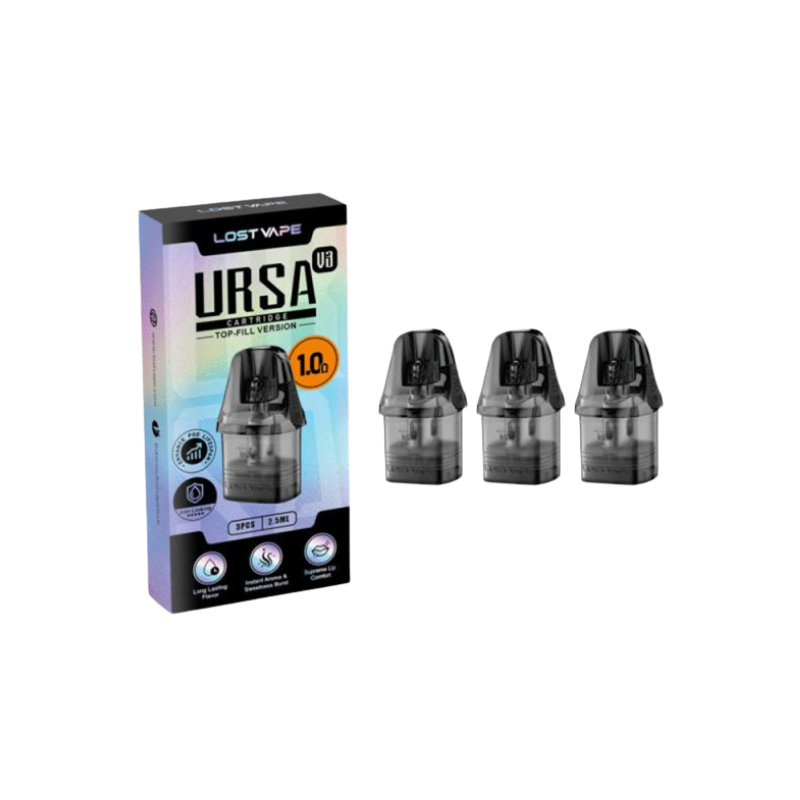 PACK DE 3 CARTOUCHES 2.5ML URSA NANO V3 LOST VAPE (0,8 Ohm)
