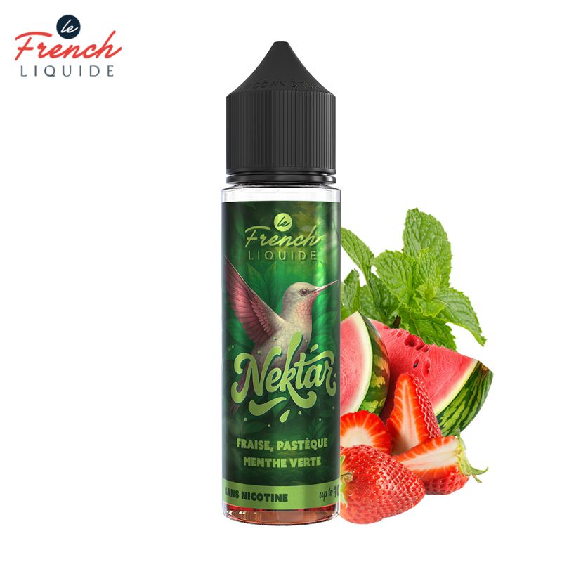 FRAISE PASTÈQUE MENTHE VERTE 50ML - NEKTAR BY LE FRENCH LIQUIDE 