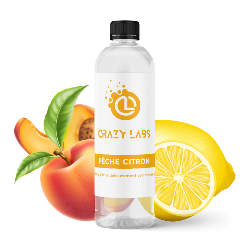 PÊCHE CITRON - 1 LITRE - CRAZY LABS