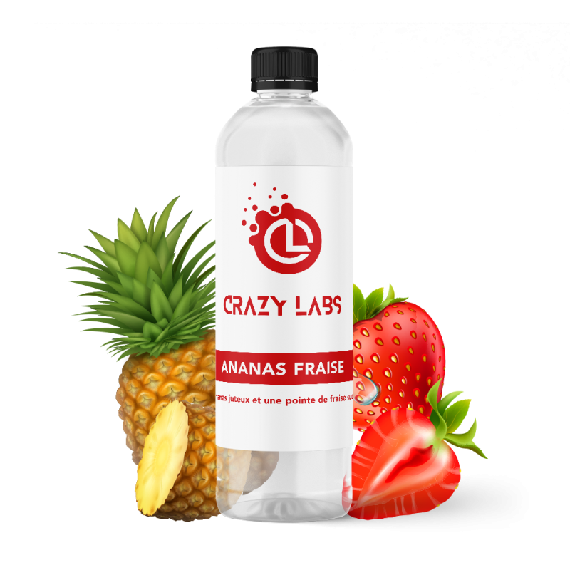 ANANAS FRAISE - 1 LITRE - CRAZY LABS 