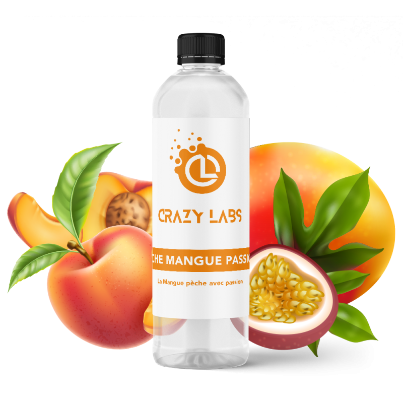 PÊCHE MANGUE PASSION - 1 LITRE - CRAZY LABS
