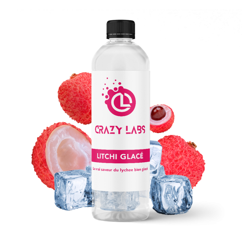 LITCHI GLACÉ - 1 LITRE - CRAZY LABS