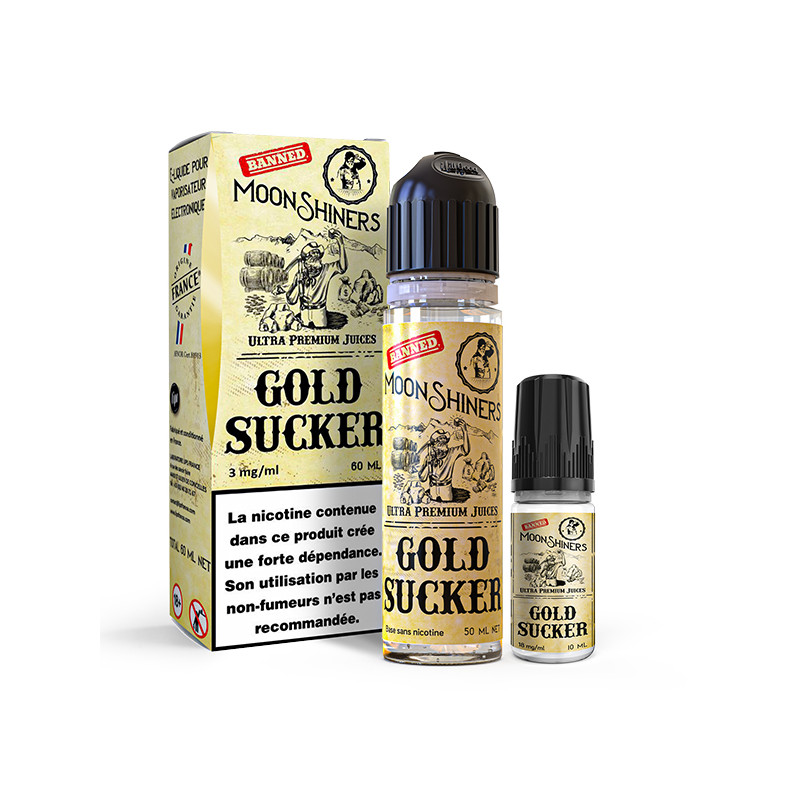 PACK 50ML + 10ML GOLD SUCKER MOONSHINERS LIPS