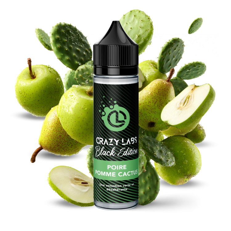 POIRE POMME CACTUS - 50ML - CRAZY LABS BLACK EDITION