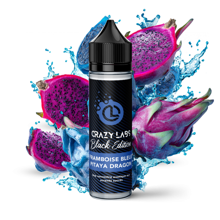 FRAMBOISE BLEUE PITAYA DRAGON - 50ML - CRAZY LABS BLACK EDITION
