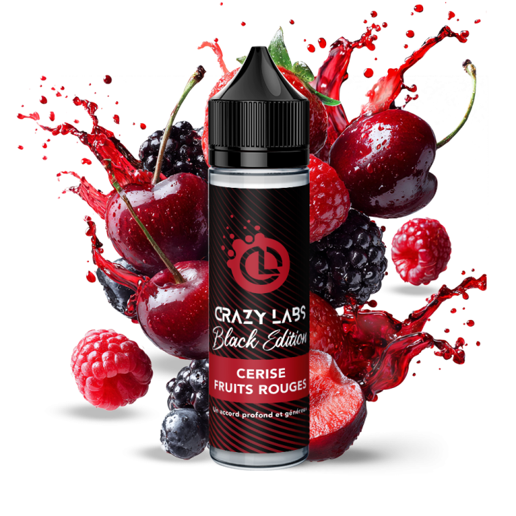 CERISE FRUITS ROUGES - 50ML - CRAZY LABS BLACK EDITION
